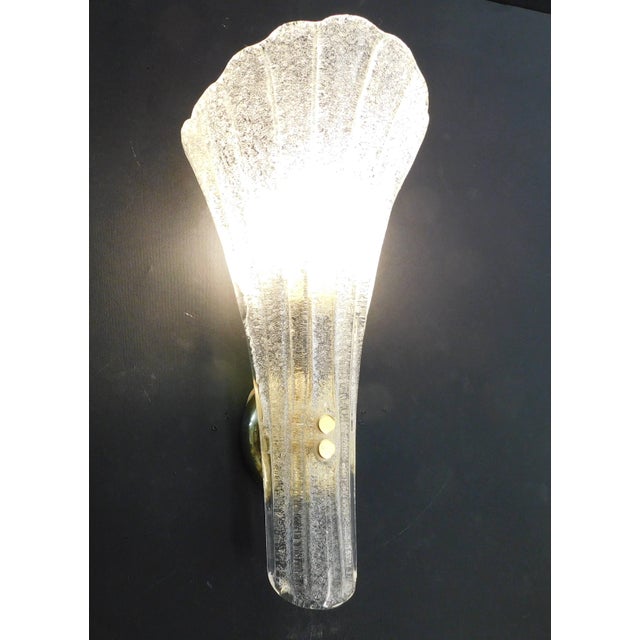 Late 20th Century 20th Century Graniglia Trumpet Sconces by Murano Due, a Pair For Sale - Image 5 of 8
