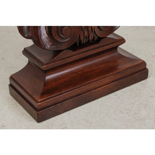 Edward Wormley for Dunbar Mahogany Shell Carved Table For Sale - Image 10 of 14