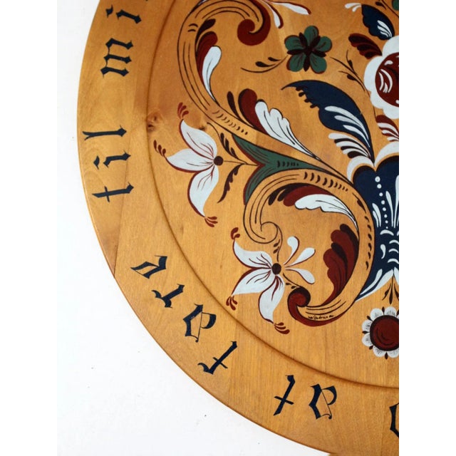 Wood Mid Century Norwegian Wood Plate For Sale - Image 7 of 12