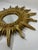 Glass Vintage 16.5" French Style Gilded Resin Sunburst Wall Mirror For Sale - Image 7 of 16