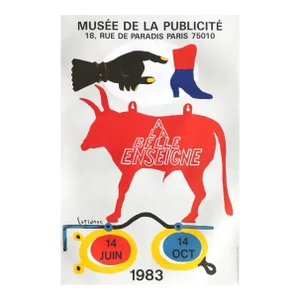 1983 Jacques Lagrange Musée De La Publicité Exhibition Lithograph Poster