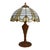 1920s Arts & Crafts Bradley & Hubbard Style Stained Leaded Glass Table Lamp For Sale - Image 9 of 11
