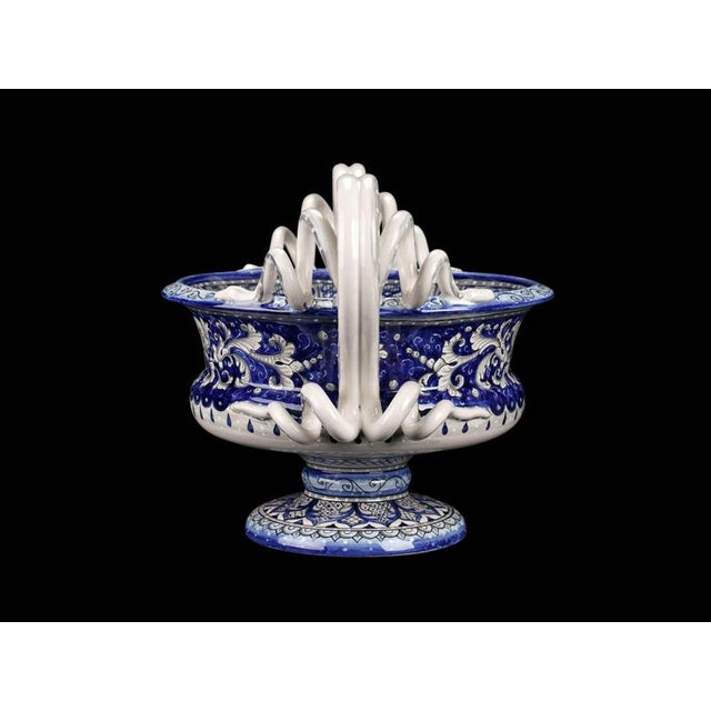 Deruta Blue Dolphins Vase by Deblona For Sale - Image 6 of 17