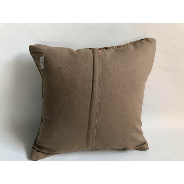 1970s Vintage Turkish Striped Design Kilim Pillow For Sale - Image 5 of 6