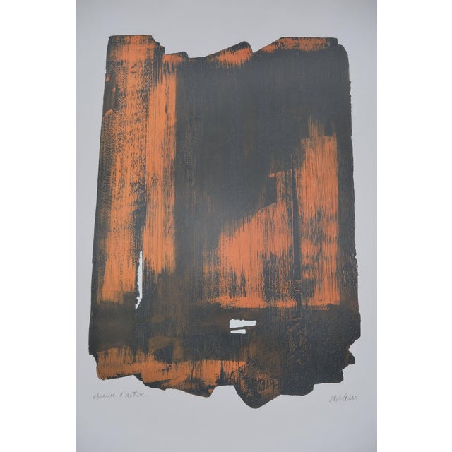 Eau Poster after Pierre Soulages For Sale