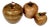 Marble Onyx Apples Paperweights Set 3 For Sale