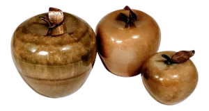 Marble Onyx Apples Set 3