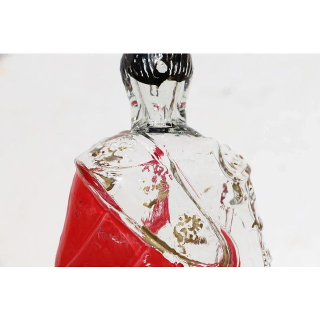 1960s Spanish Figurative Bullfighter Glass Bottler For Sale - Image 11 of 13