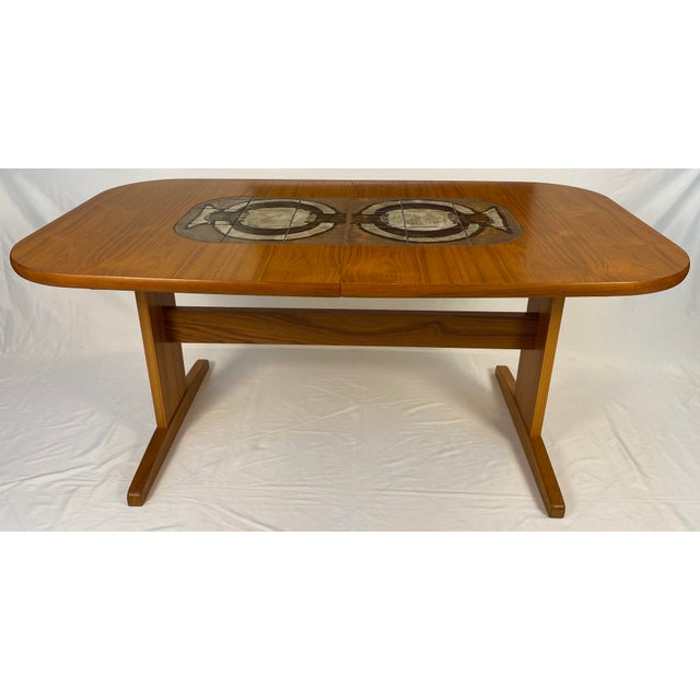 Large Mid-Century Extendable Danish Dining Table or MCM Teak Dining Table For Sale - Image 13 of 16