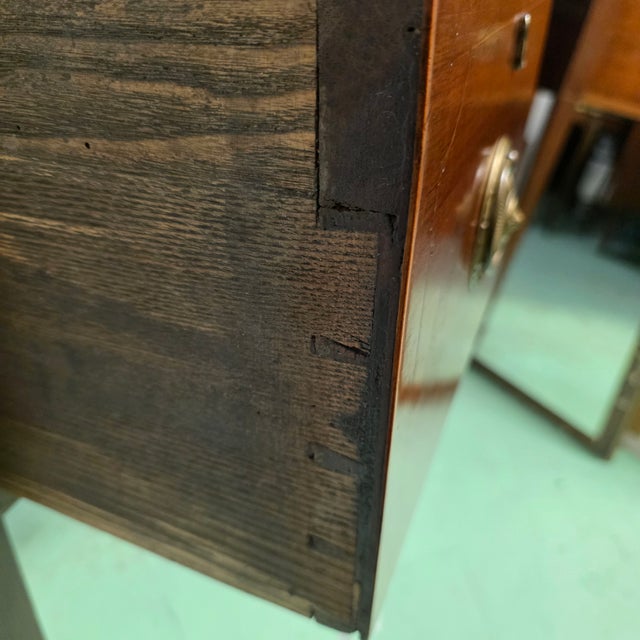 Brown Antique English George III Sheraton Period Inlaid Mahogany Sideboard With Original Removable Stage Back, Circa 1800 For Sale - Image 8 of 18