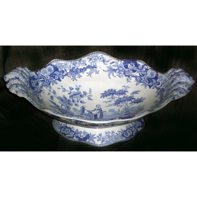 Spode Spode Blue and White Footed Dessert Compote For Sale - Image 4 of 4