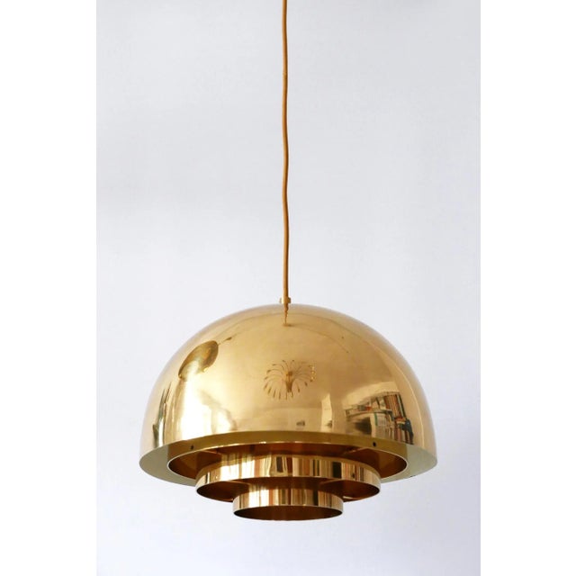Mid-Century Modern German Brass Pendant Lamp from Vereinigte Werkstätten Collection, 1960s For Sale - Image 3 of 17