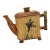 Victorian Majolica Faux Bamboo Teapot With Relief Songbird Motif, Circa 1890 For Sale