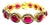 Bochic “Capri” Vintage Natural Ruby & Diamond Bracelet Set In 18K & Silver For Sale