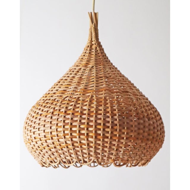 Mid-Century Modern Wicker Pendant Lamp, 1960s For Sale - Image 6 of 18