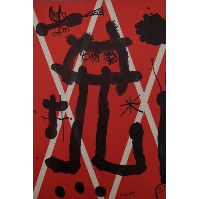 Modern Joan Miro, The Surreal Peasant, Lithograph For Sale - Image 3 of 7
