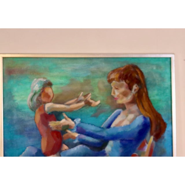 An intimate and expressive portrayal of maternal connection, “Mother and Child” captures a quiet moment of tenderness...