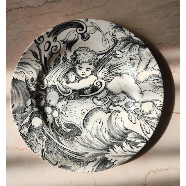 English 1990s English Copeland & Garrett Spode Vintage Cherub Plate For Sale - Image 3 of 8