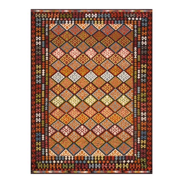 Pasargad Home Kilim Multi Wool Area Rug- 8' 4'' X 11' 2'' For Sale