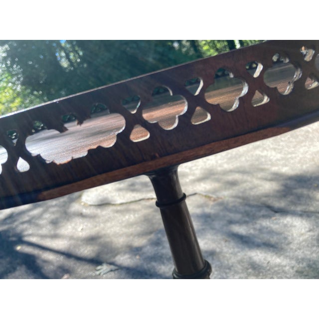 Antique Mahogany George III Style Tea Table by Weiman For Sale In Atlanta - Image 6 of 7