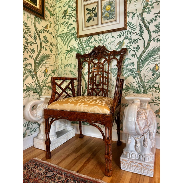 The original owners had labeled this chair as “antique” but we are seeing construction more from the mid 20th century....