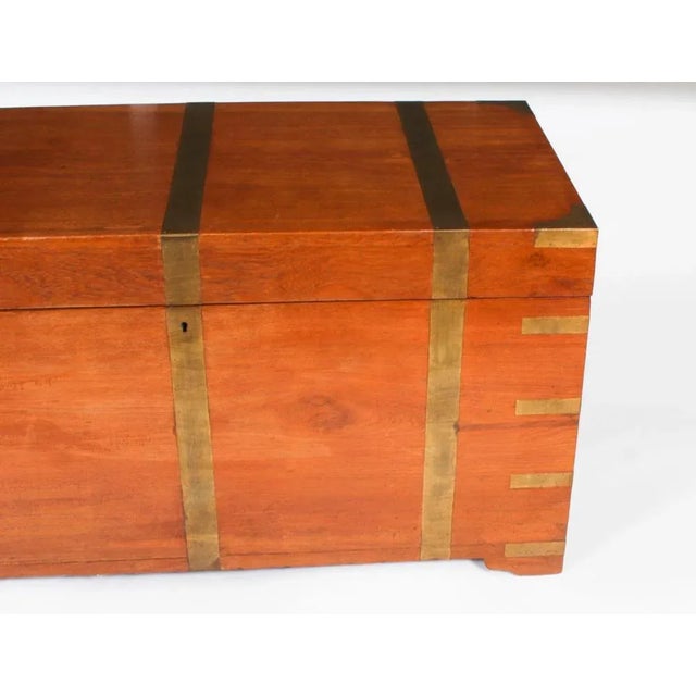 Antique Military Chest in Teak, 19th Century For Sale - Image 6 of 14