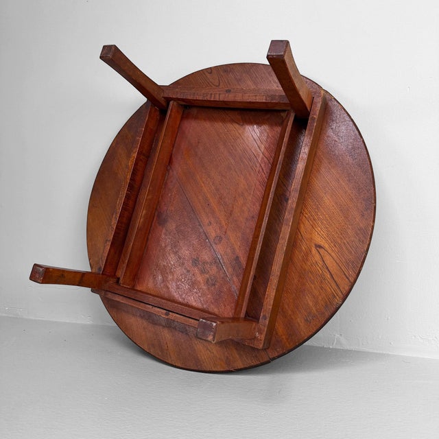 Round Wooden Chabudai Low Table, Japan, 1930s For Sale - Image 6 of 12