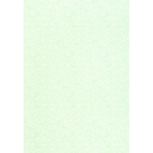Sample - Schumacher Willow Leaf Wallpaper in Aqua For Sale