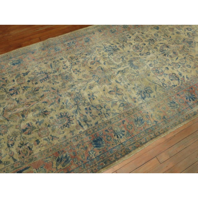 A rare antique circa 1900 persian kashan runner. Kashans generally come in room sizes and smaller accent sizes. This...