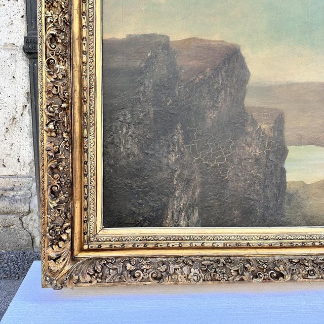 Romantic Artist, Tiger Before a Dreamscape, 19th Century, Oil on Canvas For Sale - Image 15 of 18