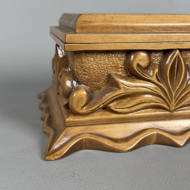 Vintage Hand-Carved Wooden Jewelry Box by Ignoto, 1960s For Sale - Image 11 of 16