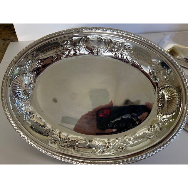 Antique English Silverplate Covered Entree Dishes - A Pair For Sale - Image 12 of 17