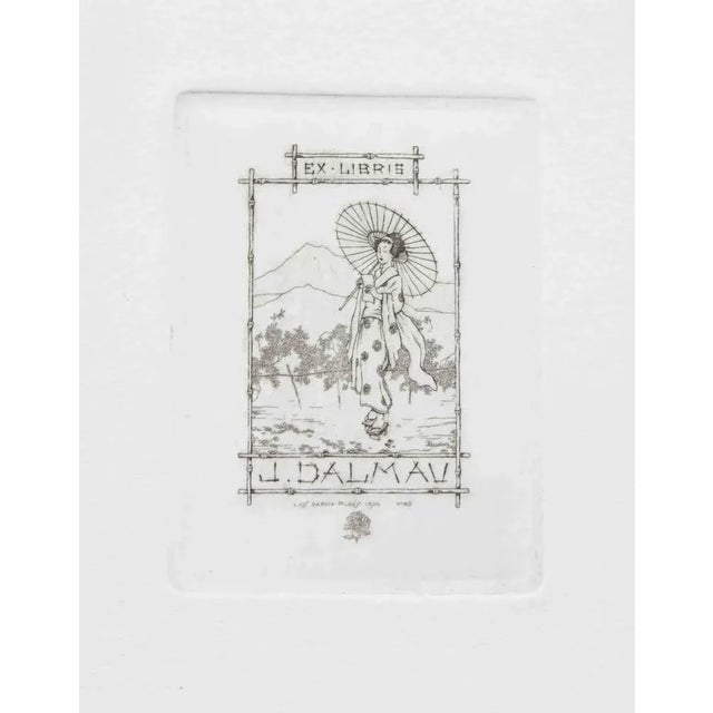 Modern Luis Garcia Falgàs, Ex Libris J. Dalmau, Etching, Early 20th Century For Sale - Image 3 of 3