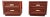 Late 20th Century Postmodern Cognac Nightstands – Attributed to Burlington, 2 Pieces For Sale