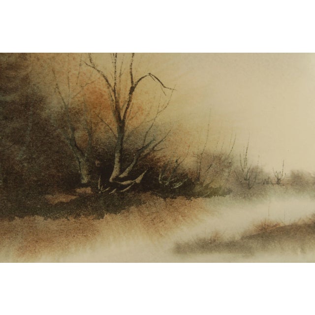 Vintage 20th C. Watercolor Landscape by Dorothy Brych For Sale - Image 9 of 13