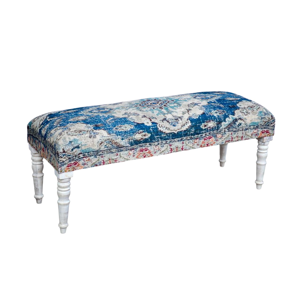 Cotton Linen Upholstered BoHo Bench Chairish