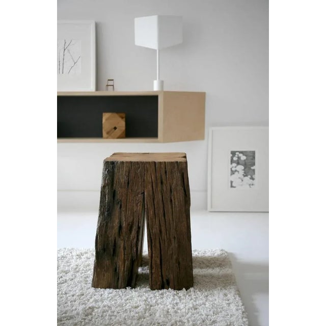 Ancient Normandy Oak Stool Tables by Timothée Musset, Set of 3 For Sale - Image 6 of 7