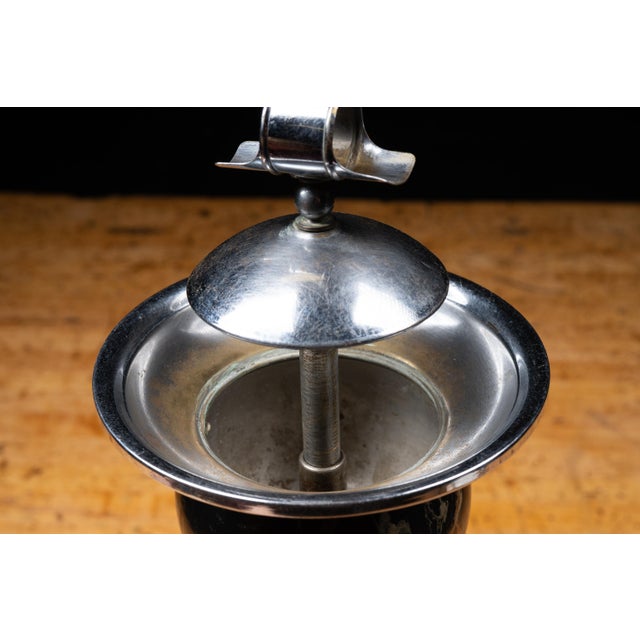 Metal Vintage "Belmet Rollodor" Self-Righting Floor Ashtray For Sale - Image 7 of 13
