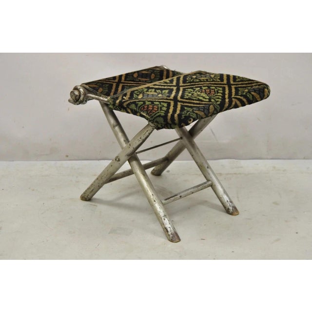 Victorian Antique 19th Century Civil War Period Folding Officers Camp Chair Campaign Chair For Sale - Image 3 of 12