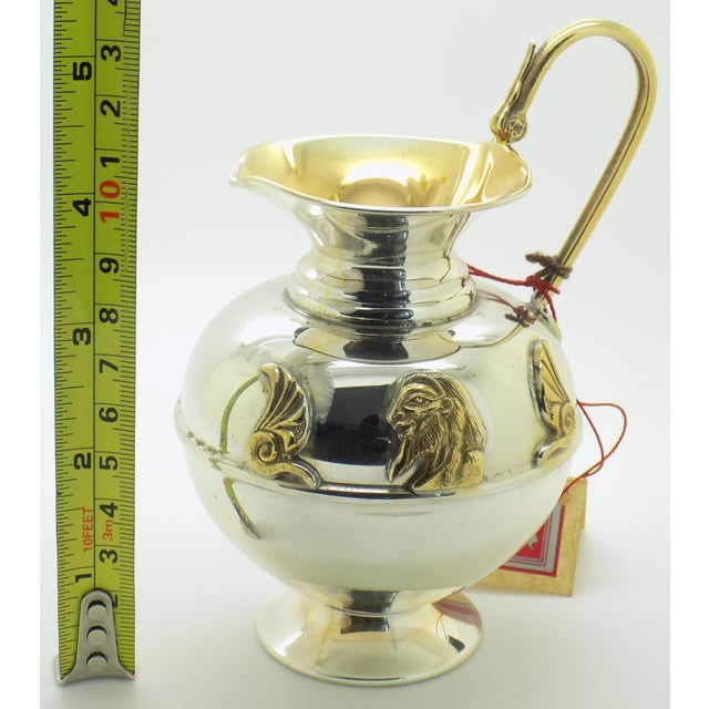 4oz. Vintage Italian Genuine Silver Gilded Assyrian Persian Vase Etruria Firenze Toscana Tuscany For Sale - Image 18 of 18