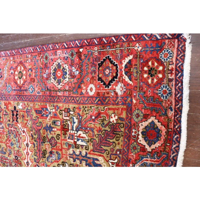 .Antique Persian Heriz Carpet, 7'4" X 9'10" For Sale In Chicago - Image 6 of 9