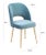 2020s Swell Sea Blue Velvet Chair For Sale - Image 5 of 7