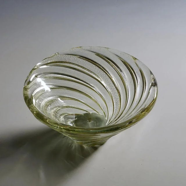 Venini Art Glass Bowl Diamante attributed to Paolo Venini, Murano, 1930s For Sale - Image 4 of 10