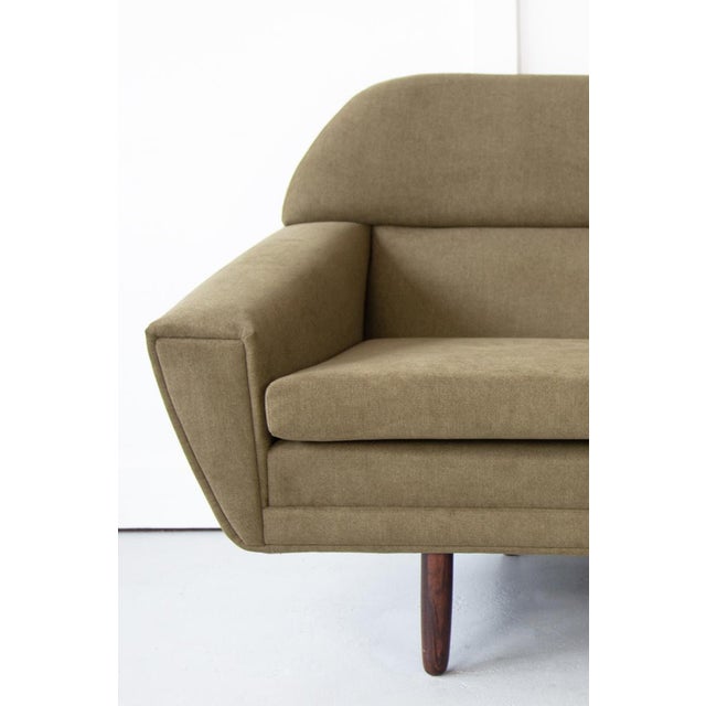 Forest Green Vintage Danish Sofa in Fabric, 1960s For Sale - Image 8 of 8