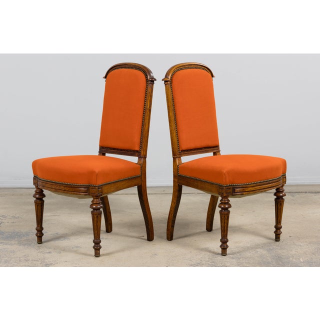 Antique French Napoleon III Style Oak Dining Chairs - Set of 12 For Sale - Image 16 of 18
