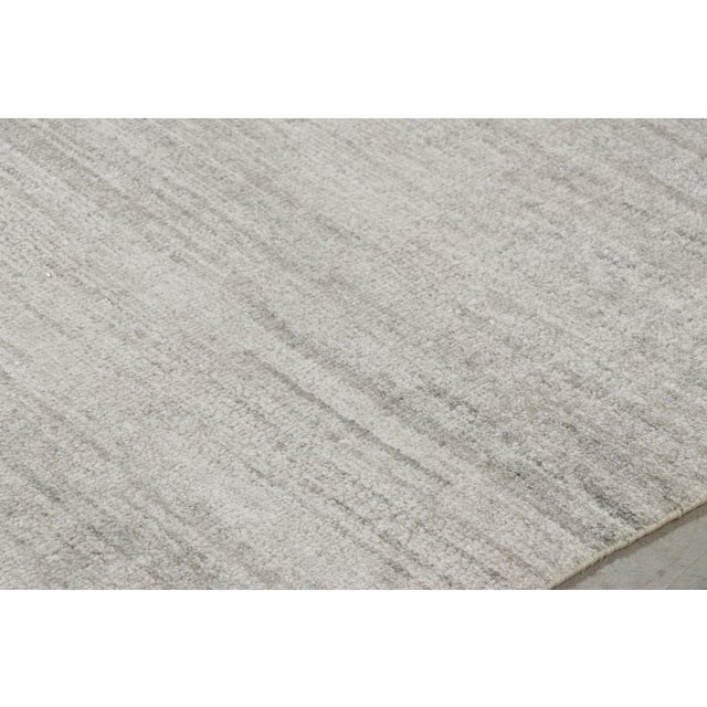 2010s Rug & Kilim’s Modern Textural Square Rug in Silver-Gray Tones For Sale - Image 5 of 9