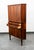 Mid-Century Modern Mid Century Danish Modern Corner Cabinet Rosewood Bar Denmark Drawers Locking Vg For Sale - Image 3 of 11