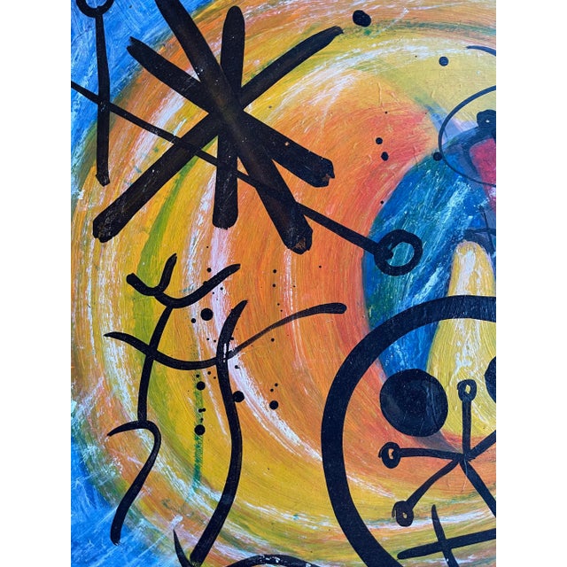 Peter Keil Miróvian Style Painting , Peter Keil, 1967 For Sale - Image 4 of 5