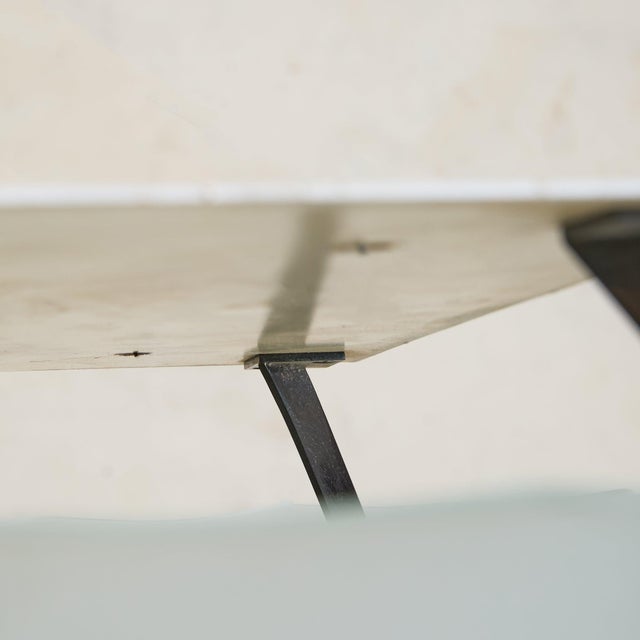 Bronze French Bronze + Frosted Glass Flush Mount by Sabino for Dominique, 1950s For Sale - Image 8 of 10