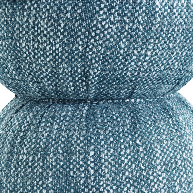 Tomlin Teal Gaming Ruched Ottoman For Sale - Image 4 of 7